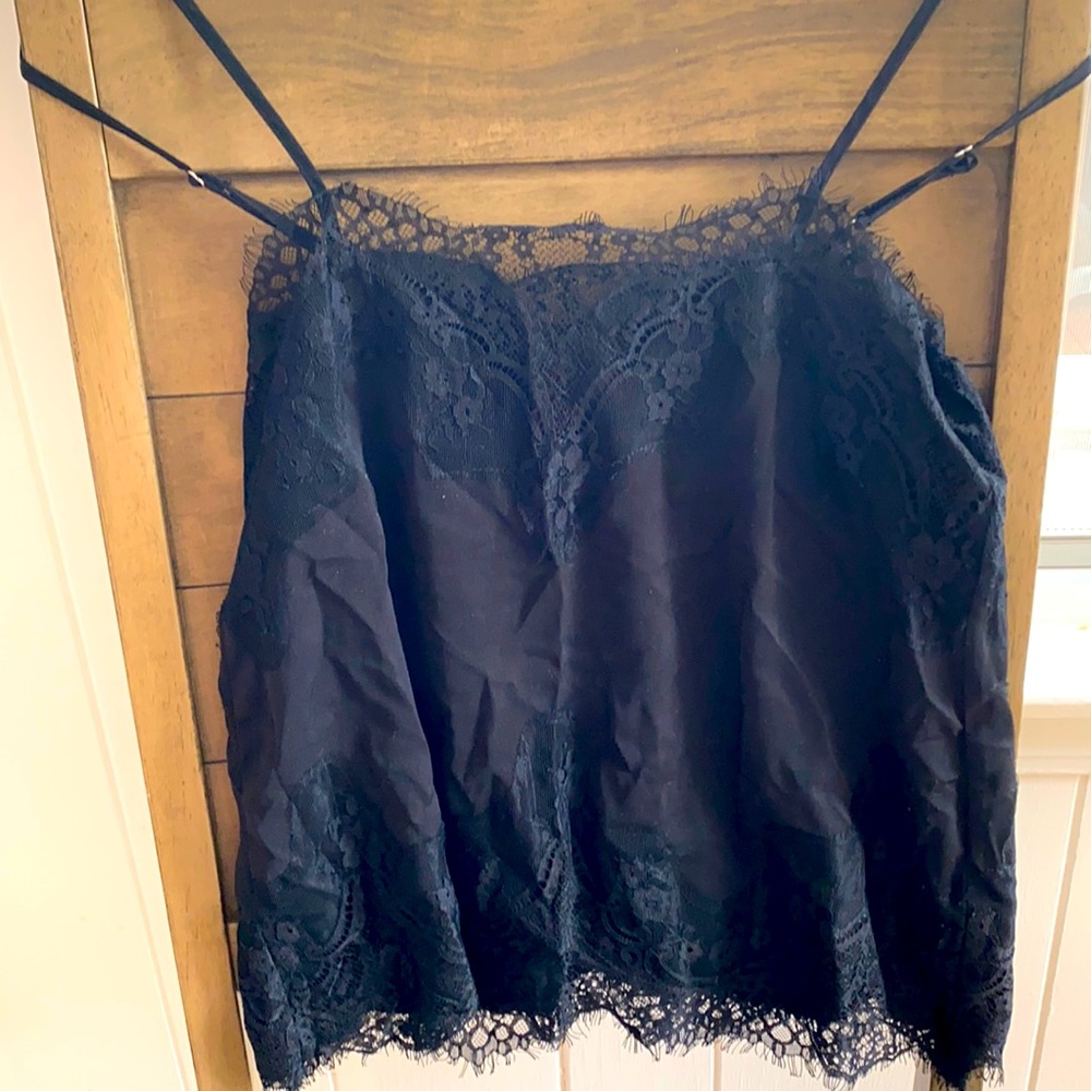 Storia black lace tank size small